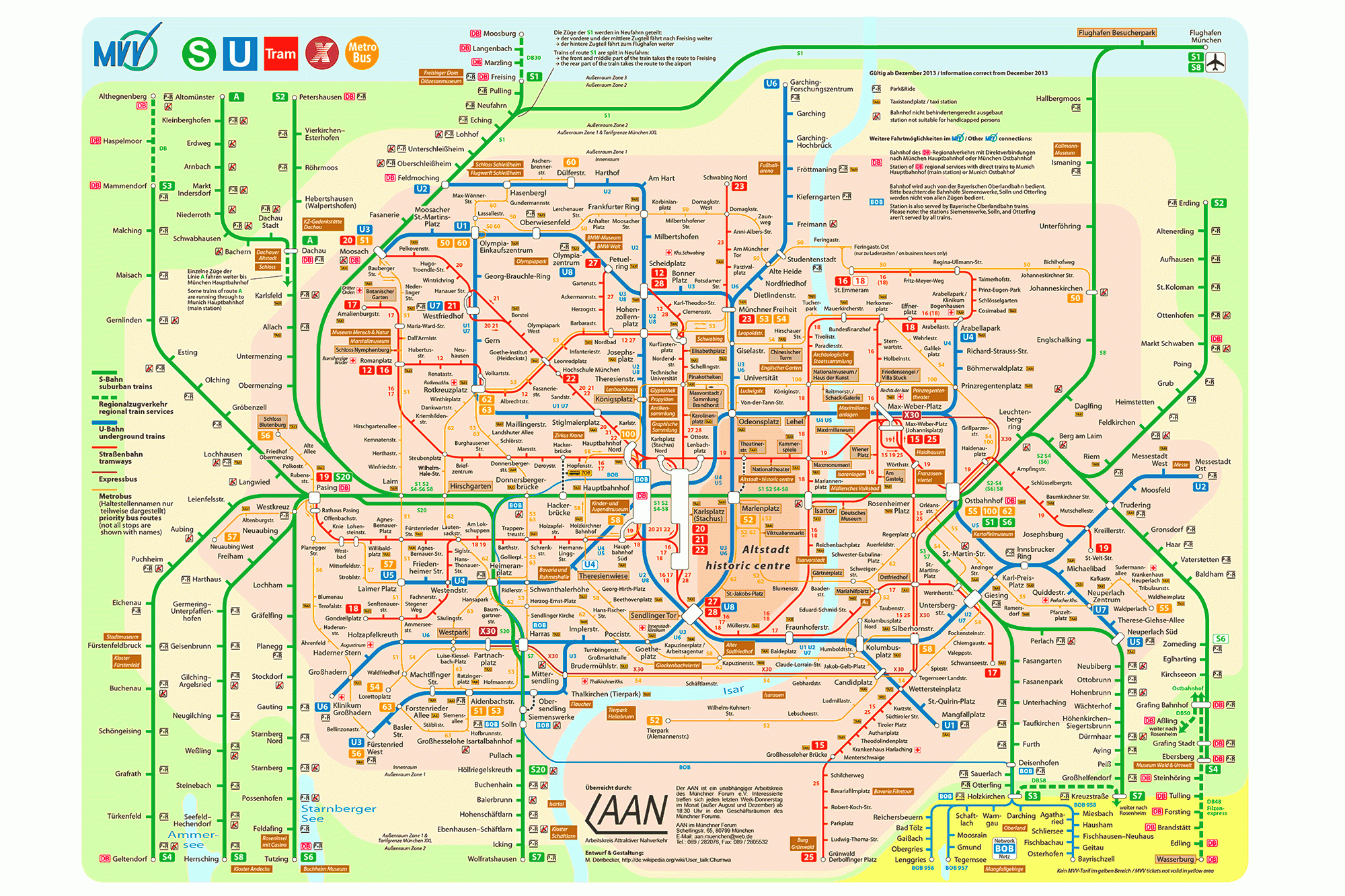 Network Map & Stations - Traffic System of Munich - foravisit.com